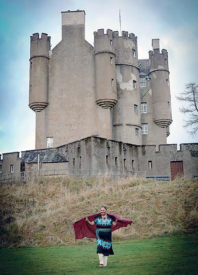 SubmittedNavajo multi-media artist Pamela J. Peters at Braemar Castle in Braemar village in Scotland. Peters was the first Navajo woman and Native American to ever give a lecture at the 600-year-old University of St. Andrews.
