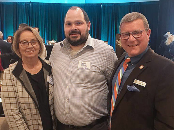  Cherokee Nation Director of Self-Governance Karen Ketcher with former Self-Governance General Counsel Bryan Shades and Tribal Councilor Keith Austin in Feb. 2018.