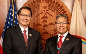 Navajo Nation President Jonathan Nez and Vice President Lizer