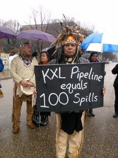 Protesters rally against the Keystone XL (KXL) pipeline. (Photo Courtesy of Martine Zee)