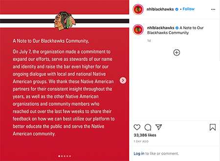 Blackhawks Ban Native American Headdresses At Home Games 