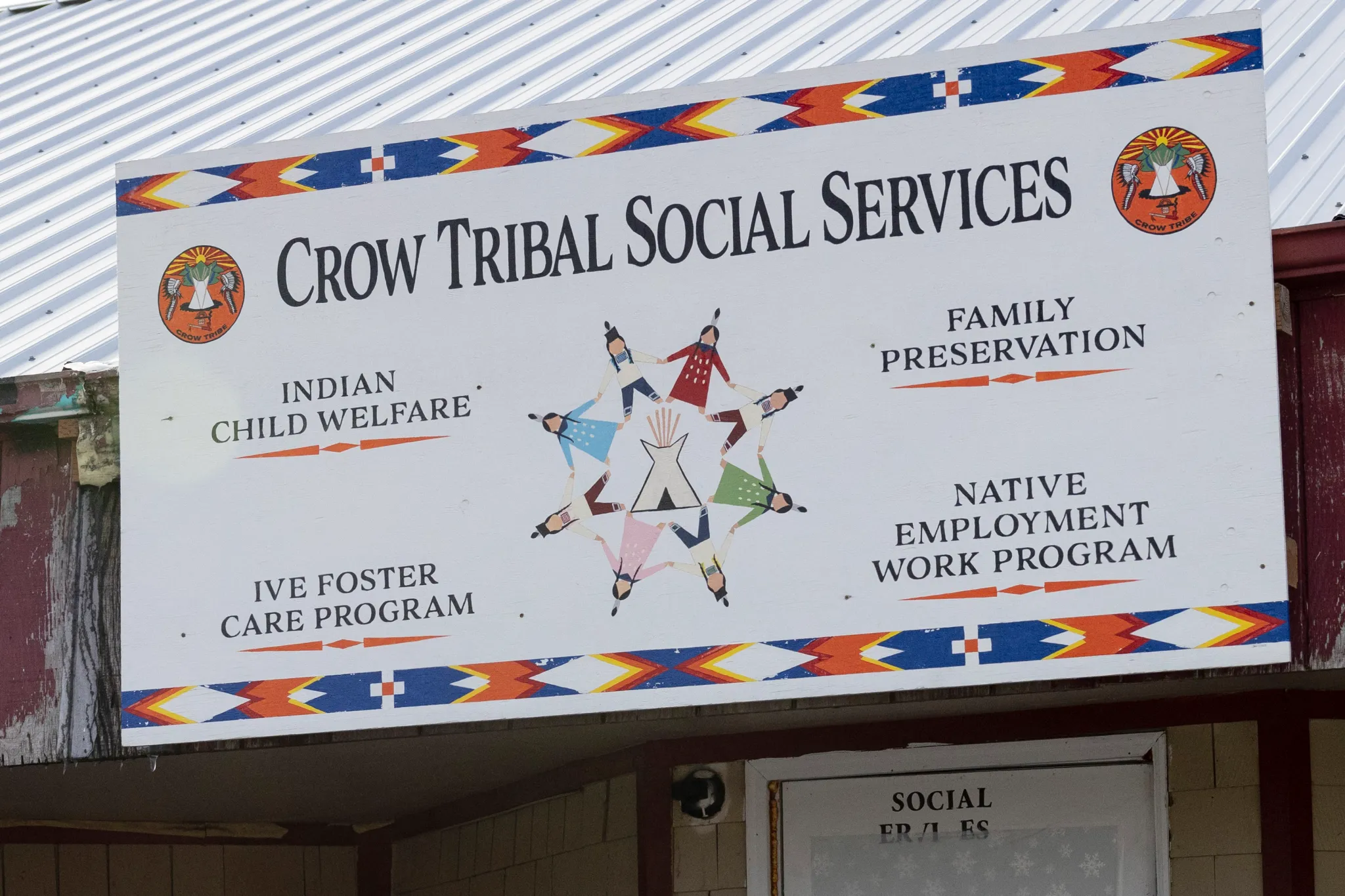 Crow Tribal Social Services on the Crow Reservation on Jan. 3, 2024. Credit: Tailyr Irvine / MTFP