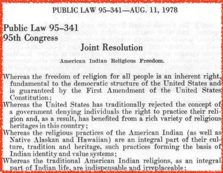 What Is The American Indian Religious Freedom Act