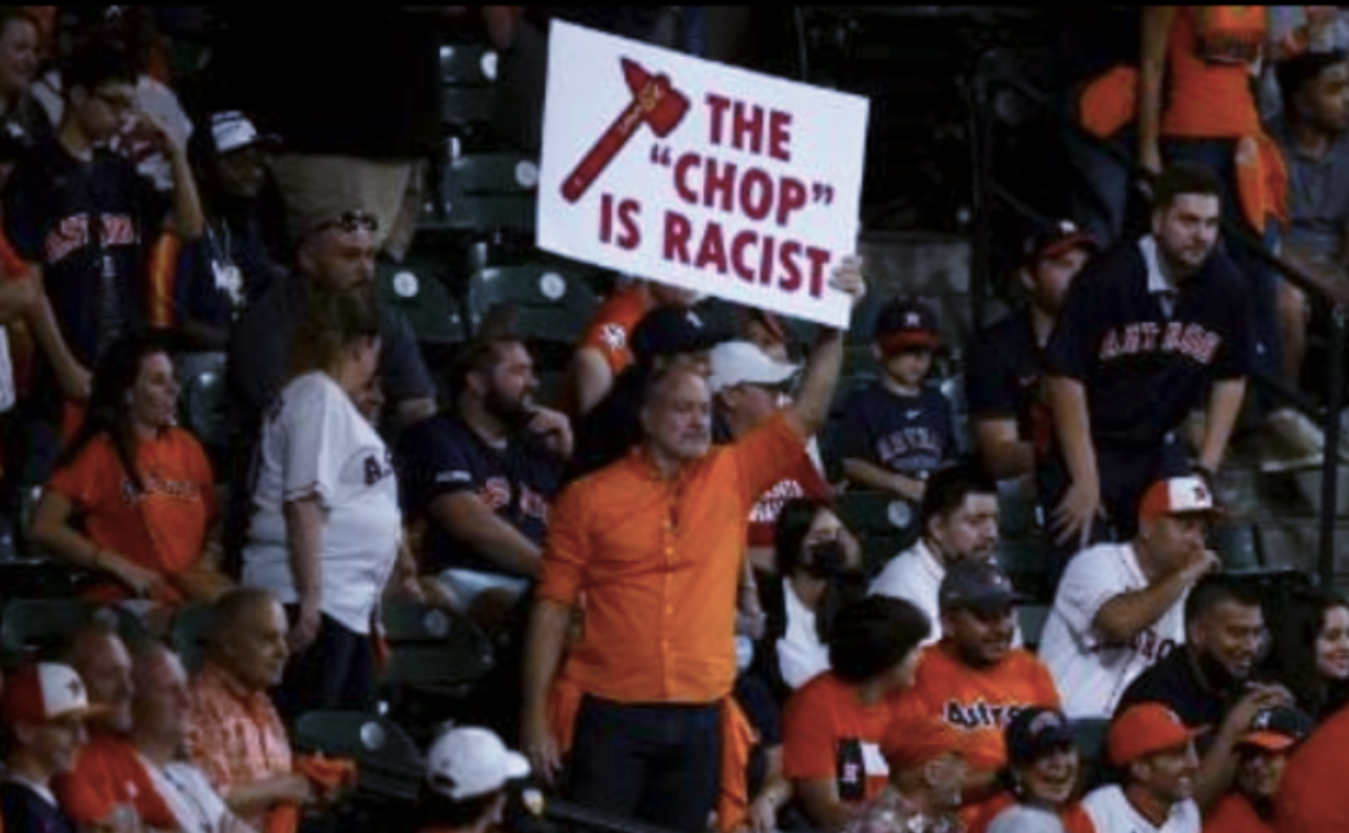 Braves remove 'Chop On' sign, slogan, but no call on chant – KGET 17