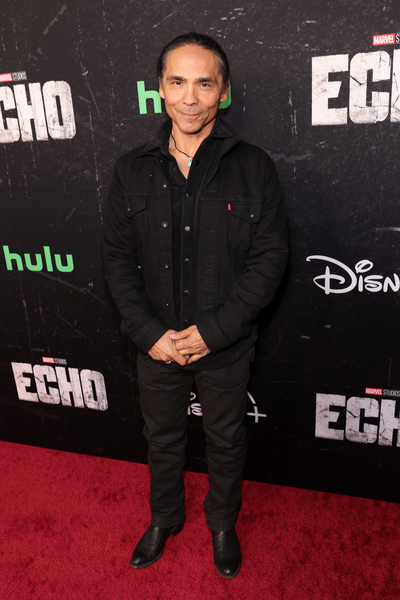 Zahn McClarnon attends the Echo Launch Event at Regency Village Theatre in Los Angeles, California on January 08, 2024.  (Photo by Jesse Grant/Getty Images for Disney)