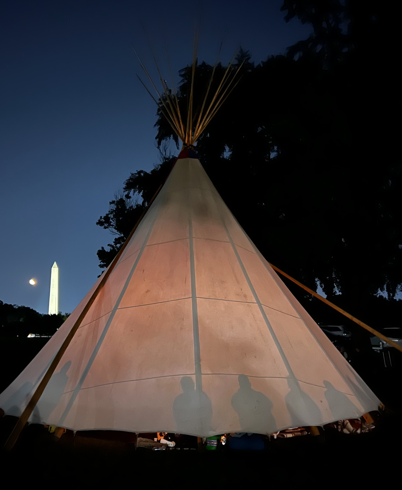 Native American Church prayer tipi near Potomac Park on the National Mall in Washington, D.C. (Photo by Darren Thompson for Native News Online)