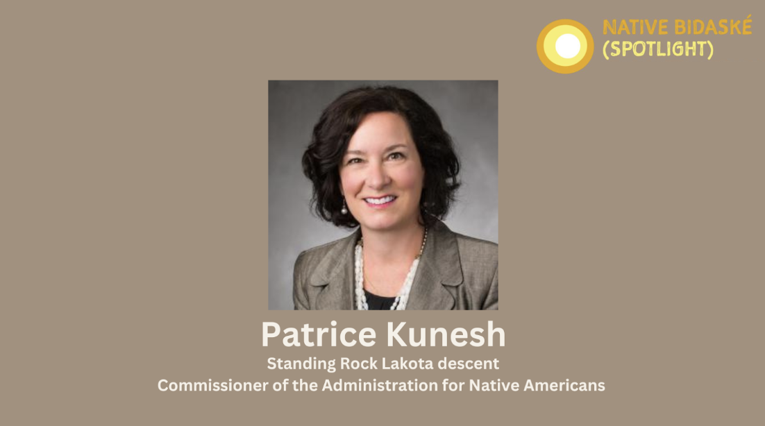 Native Bidaské with Commissioner Kunesh on the Administration for Native Americans 50th Anniversary