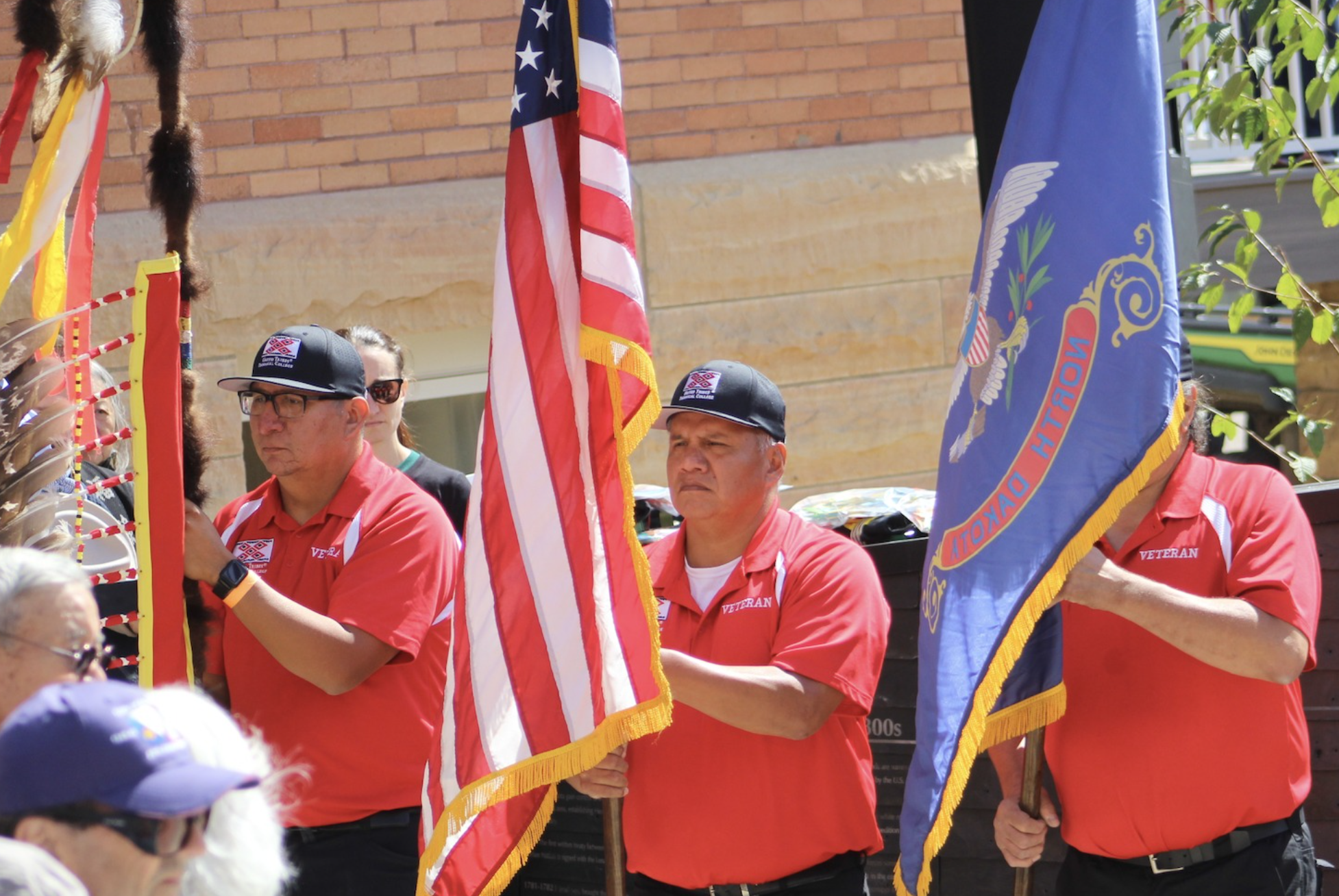 Tribal veterans carry the American flag at public events. (Photo/Levi Rickert)