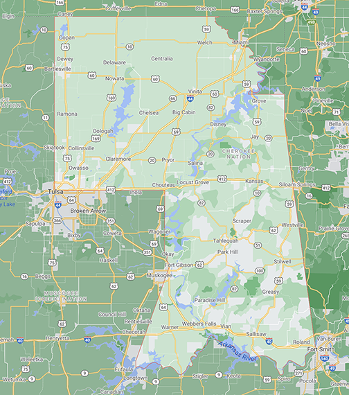 Google Maps Recognizes Boundaries of Oklahoma Reservations Following