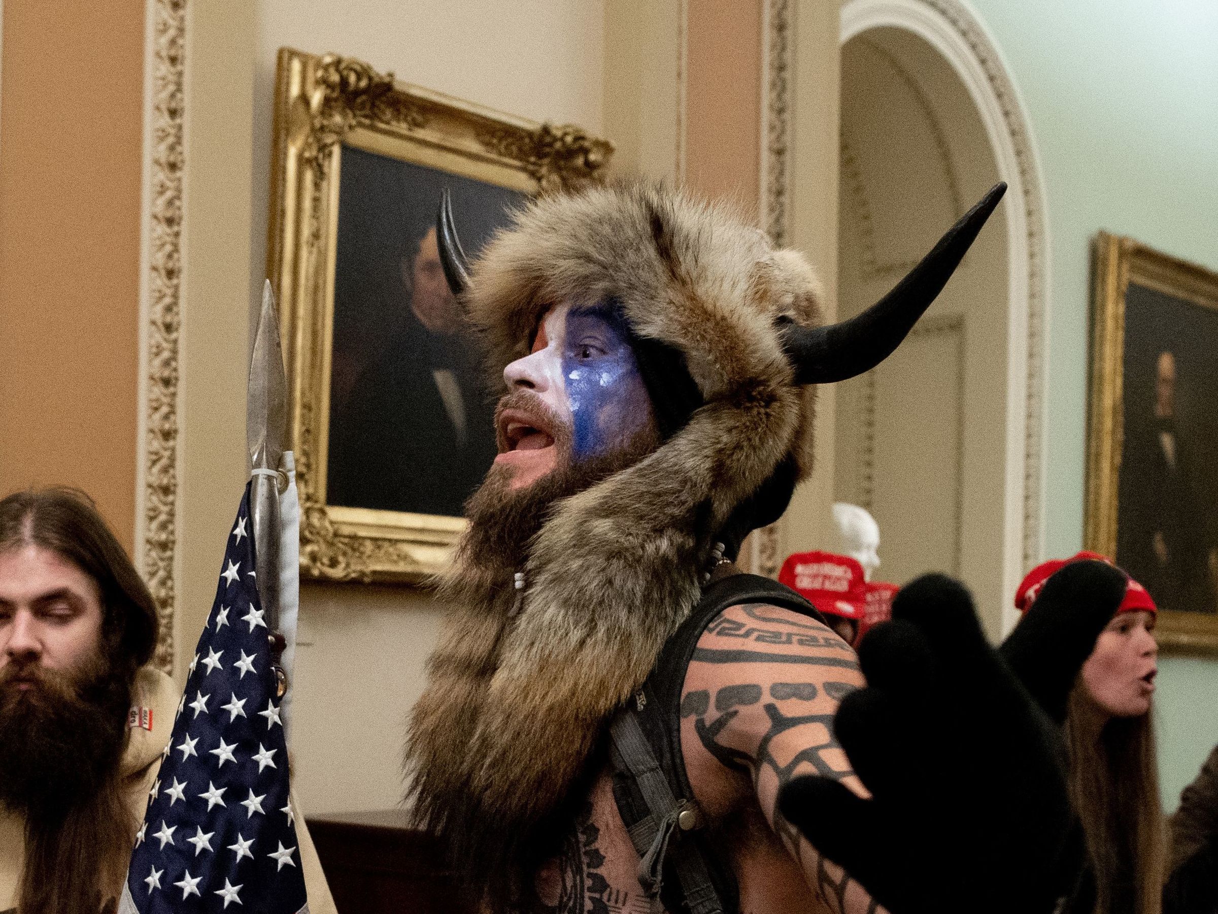 qanon-shaman-arrested-for-his-role-at-wednesday-riot-at-u-s-capitol