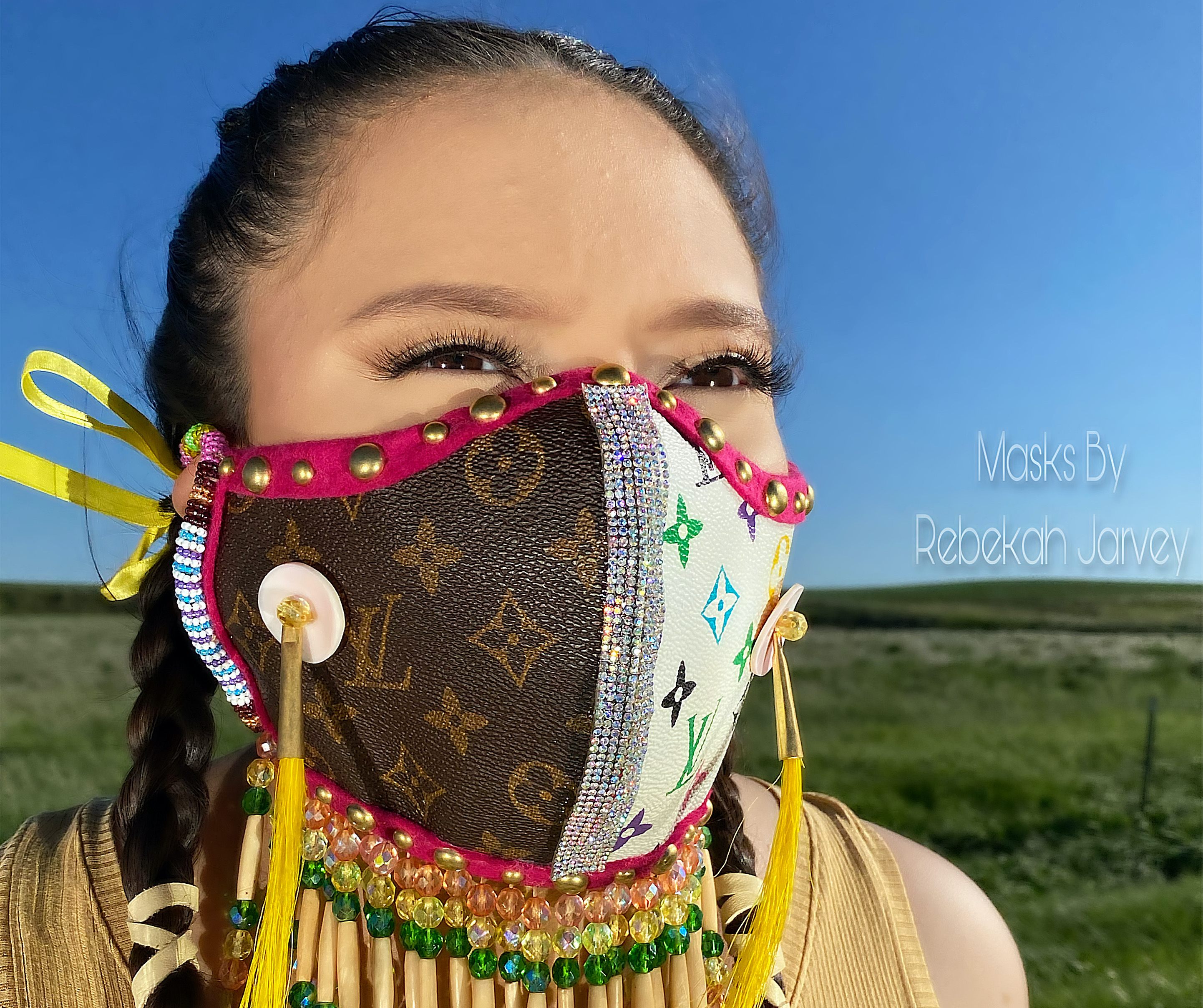 This Native American designer is the latest to bead culture into face masks