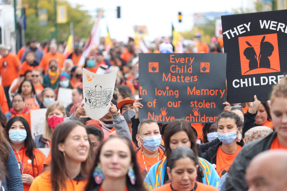 Every Child Matters: Community march recognizes children, families affect  by Native boarding schools, Local News