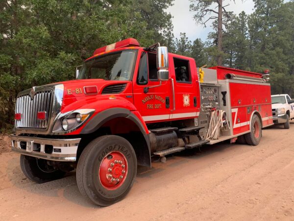 Navajo Nation Fire Department was on the scene of the wildfire. (Courtesy photo)