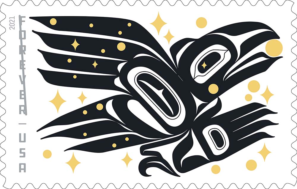 Raven Mail Tlingit Artist Designs Stunning Stamp for U.S. Postal