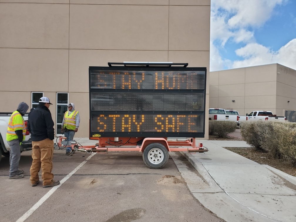 “Stay Home” – “Stay Safe” signs up on Navajo Nation (courtesy photo)