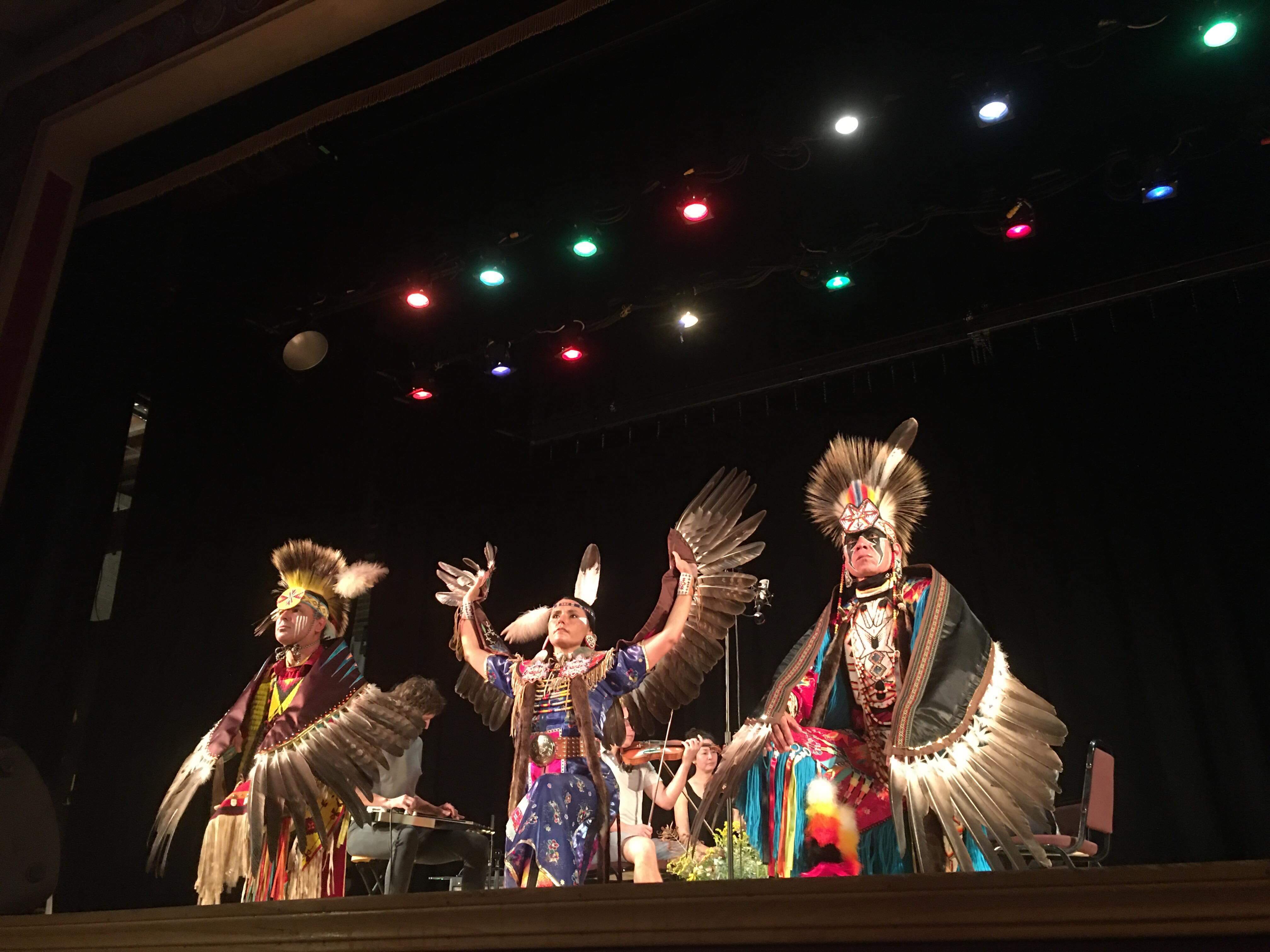 Woodland Sky Native American Dance Company will perform at the Beethoven and Banjos: Watershed Moment concert on Sunday, Aug. 29, at the Rosza Center for the Performing Arts in Houghton, Michigan. (Chad Reed)