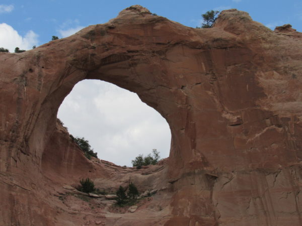 Tourist attractions on the Navajo Nation are closed to help stop the sread of the coronavirus. Window Rock Tribal Park at Window Rock, Arizona. Native News Online photograph by Levi Rickert