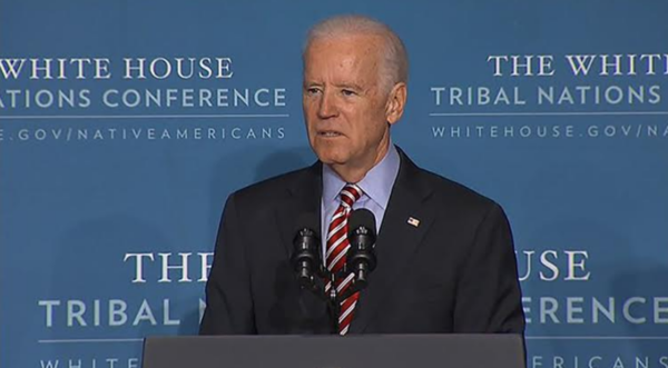 Vice President Joe Biden at a White House Tribal Leaders Summit