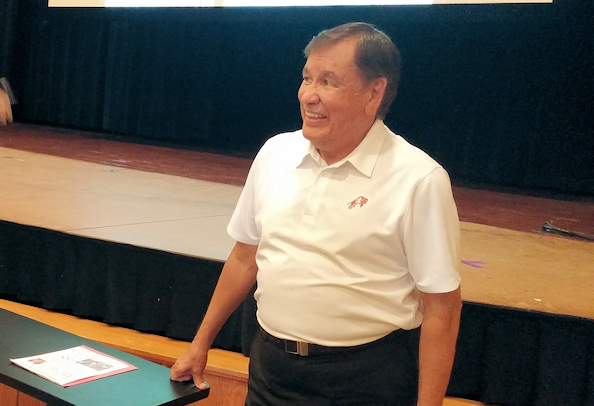 Billy Mills at Haskell Indian Nations University in 2015.