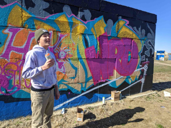 CRYP’s teen art interns work on new projects in the Waniyetu Wowapi (Winter Count) Art Park, drawing inspiration from the challenges they and the Lakota Nation face from the Covid-19 crisis. In some of the murals, the kids painted traditional medicines like tea, red willow, and cedar to heal their community.