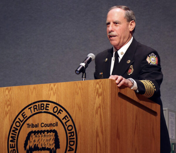 Seminole Tribe Fire Chief Donald DiPetrillo in 2016. (The Seminole Tribune file photo)