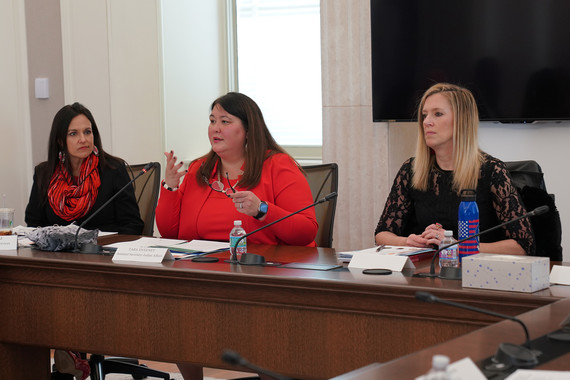 Jean Hovland, HHS, Tara Sweeney, DOI and Katharine Sullivan, DOJ joined the first meeting of the Presidential Task Force on Missing and Murdered American Indians and Alaska Natives last month - Photo credit, DOI Photographer Tami Heilemann