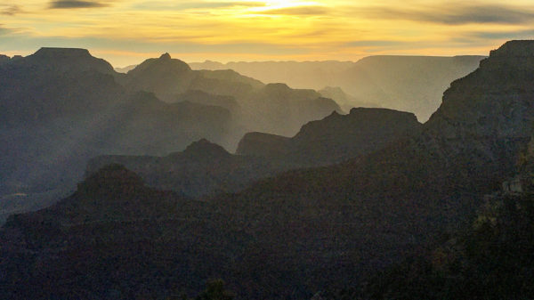 Sunrise from Yavapai Point on the morning of Wednesday, April 1, 2020span class