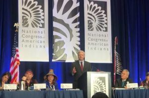 Senator John Hoeven (R-ND) addressing NCAI’s 2020 Executive Council Winter Session (Courtesy photo.)