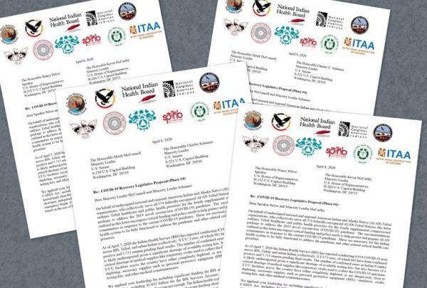 The National Indian Health Board (NIHB) and 10 national and regional Tribal organizations sent a letter outlining Tribal health care and public health priorities to House Speaker Nancy Pelosi, Senate Majority Leader Mitch McConnell, Senate Minority Leader Chuck Schumer, and House Minority Leader Kevin McCarthy late Wednesday night. (Courtesy graphic