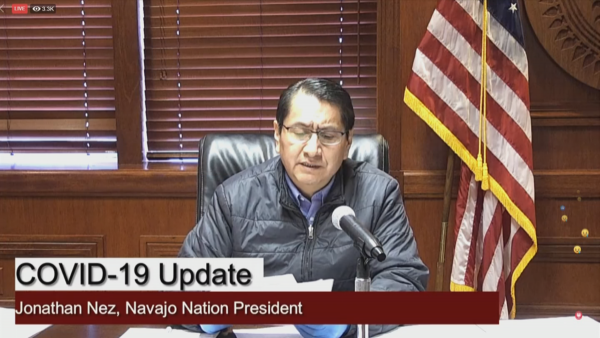 On Wednesday, Navajo Nation President Jonathan Nez extends the Navajo Nation's declaration for a state of emergency through May 17.