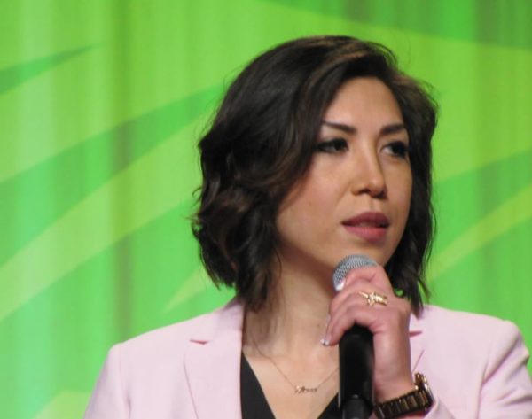 Paulette Jordan at RES in 2018. Native News Online  photo by Levi Rickert