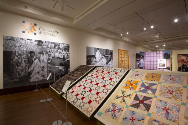 Interior view of the exhibition “Quilts: Uncovering Women’s Stories,” runs through Jan. 3, 2021. (Image courtesy of Hadley Fruits Photography)