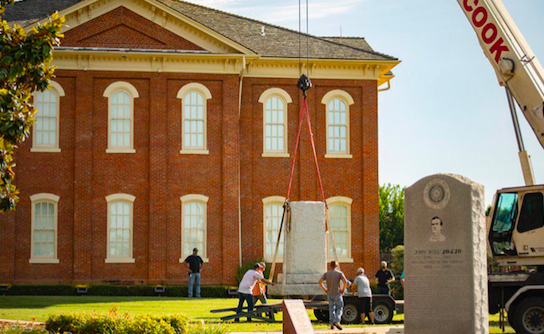 Two Confederate monuments were removed on Saturday from Cherokee Nation Capitol Square as directed by Principal Chief Chuck Hoskin, Jr.