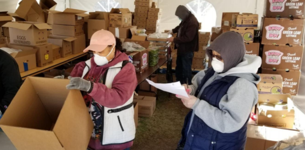 For 10 weeks, the Shinnecock Nation on Long Island has been distributing food to its tribal citizens during the difficult days of the COVID-19 pandemic. Photograph courtesy of the Shinnecock Nation.