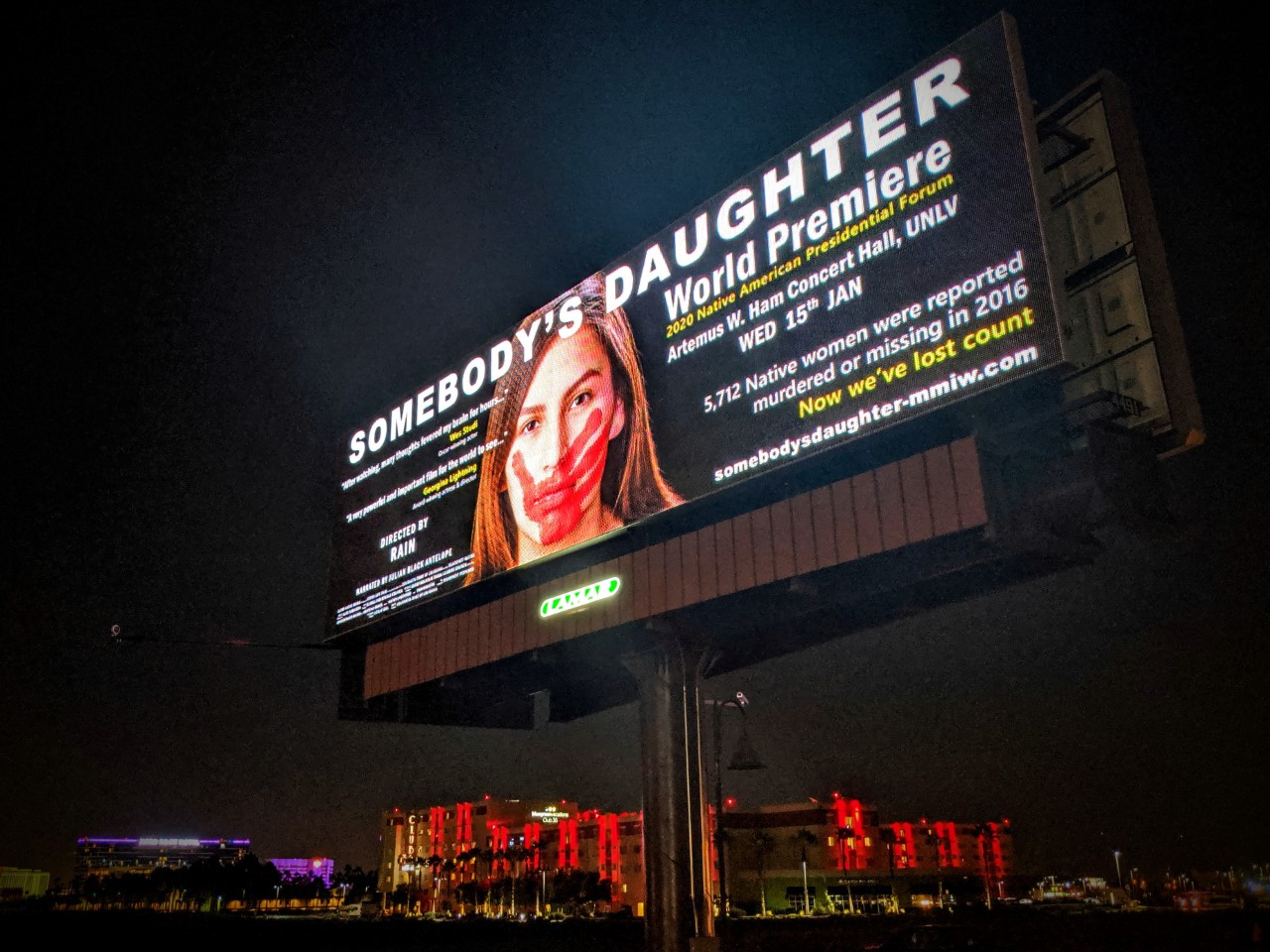 Somebody's Daughter billboard in Las Vegas