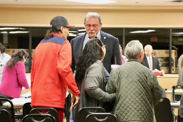 UKB Chief Joe Bunch celebrated with family and supporters after the impeachment hearing concluded during the early morning hours of Wednesday, January 8. Photographs by Brittney Bennett/GCN
