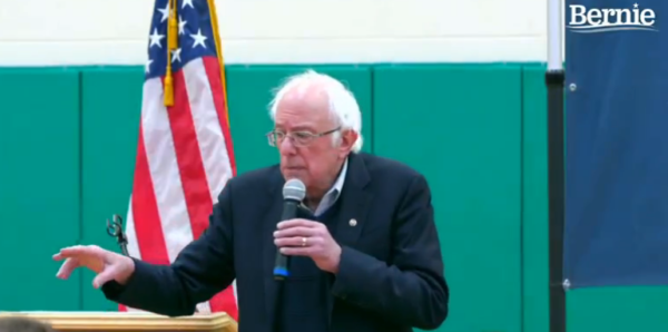 Senator Bernie Sanders campaigning for president of United States at Meskwaki Nation in Iowa Thursday afternoon.