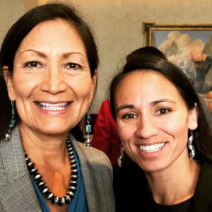 Rep. Deb Haaland (Laguna Pueblo and Rep. Sharice Davids (Ho-Chunk)