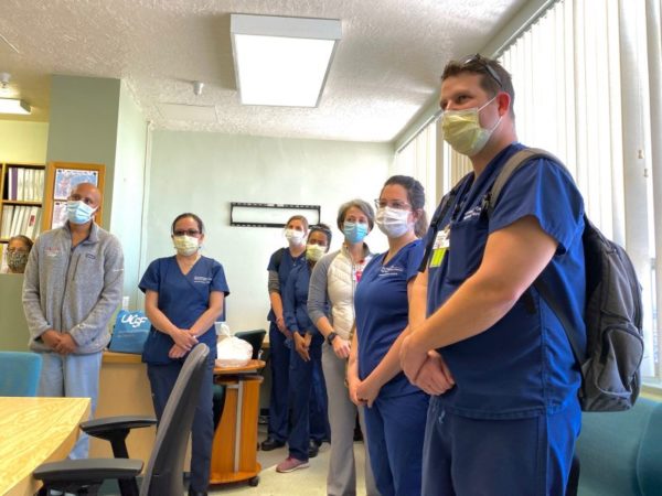 Navajo Times | Donovan Quintero University of California San Francisco health care workers will be volunteering their expertise for a month at hospitals in and around the Navajo Nation, providing urgent healthcare support.