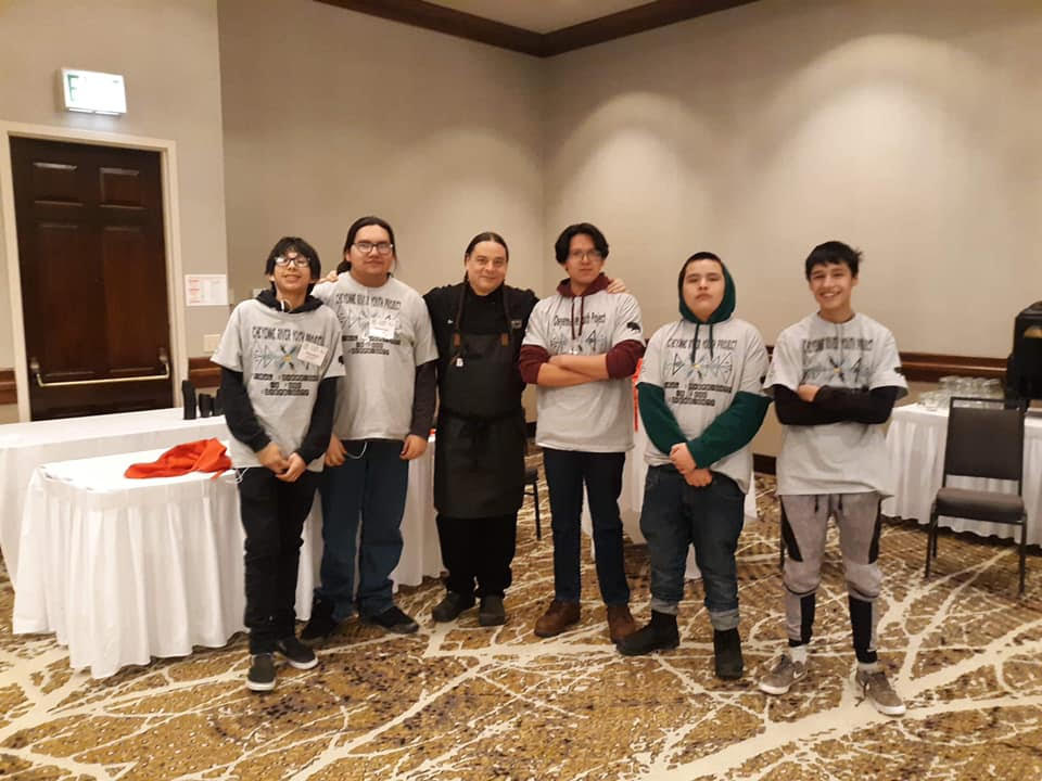 Cheyenne River Youth Project’s Winter 2020 Indigenous Cooking Interns Shineat the Lakota Food Summit in Rapid City.