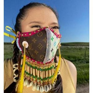 This Native American designer is the latest to bead culture into face masks