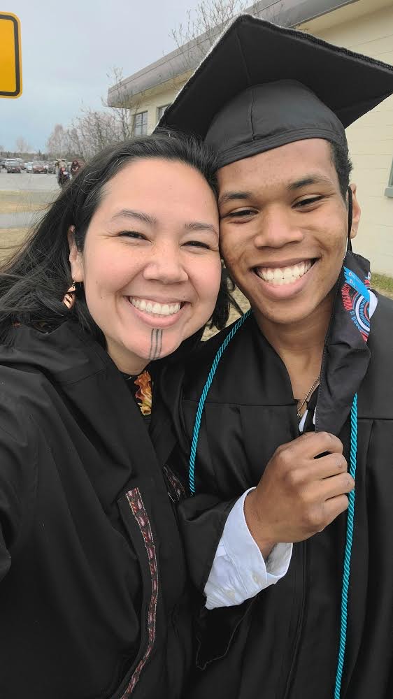 Ayyu Qassataq and her 17-year-old son David Paoli.