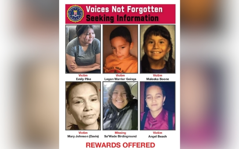 FBI Puts Up Minimum of $25K Reward for Six Missing and Murdered Indigenous Peoples Cases